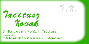 tacitusz novak business card